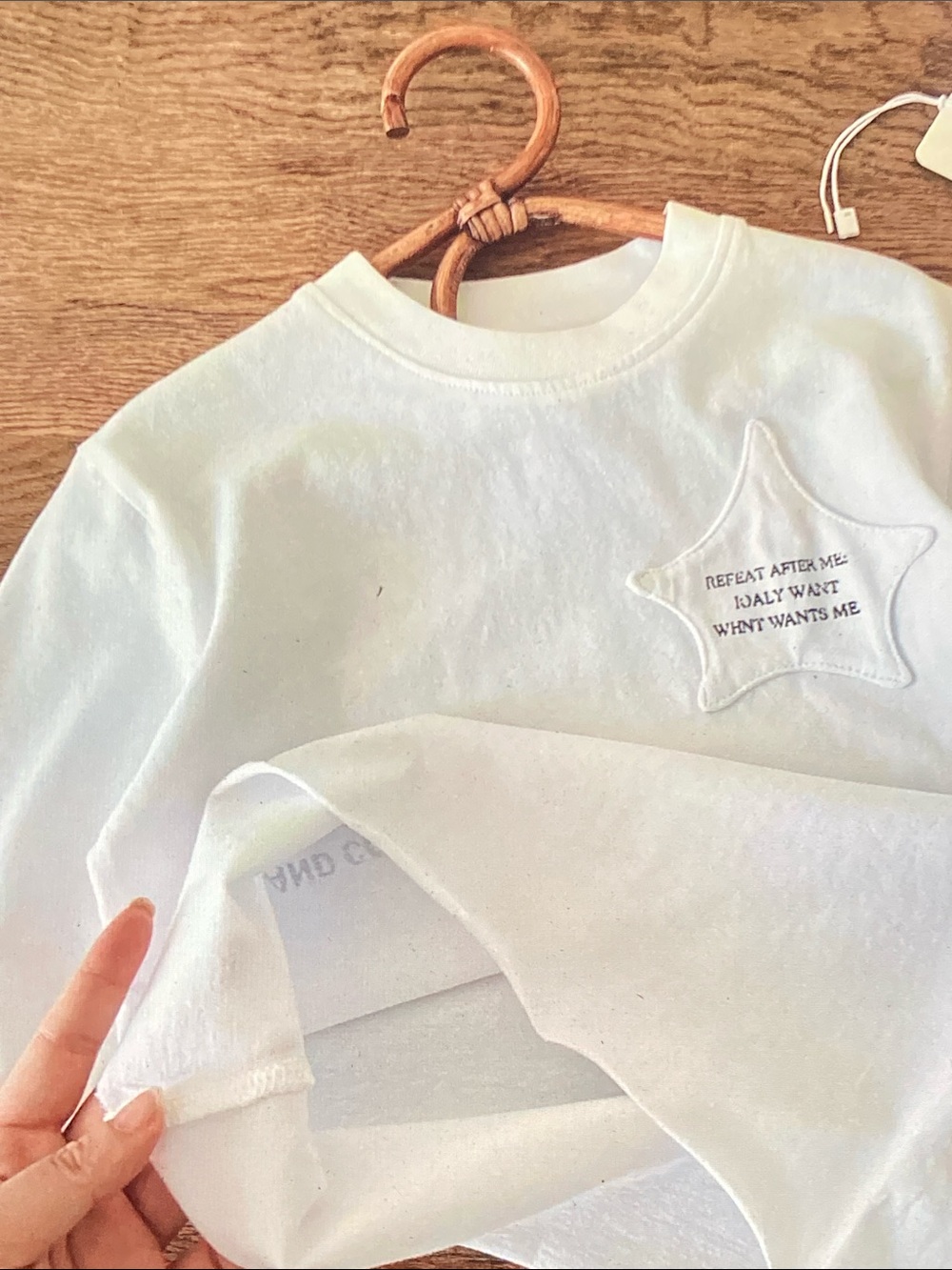 White Star Patch Short Sleeve Tee for Kids - Picture 3 of 9